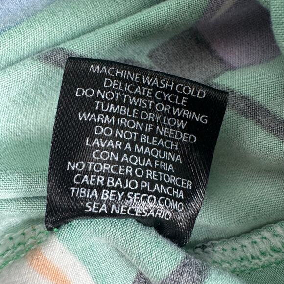 Women’s Green Christmas Leggings with Multicolor Lights Small - Picture 5 of 6